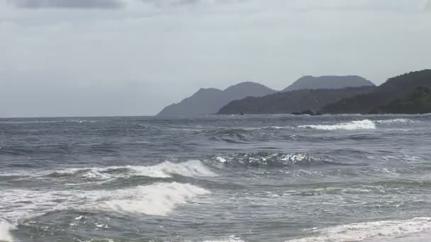 Paysage Tropical Plage Vue Sur Plage Des Caraïbes Rivage — Video