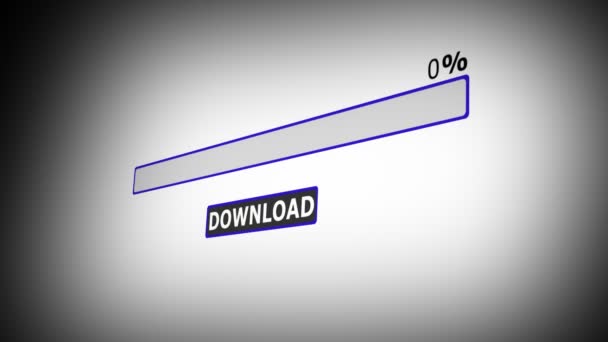 Obrazovka Indikátor Průběhu Stahování Internetu Animace — Stock video