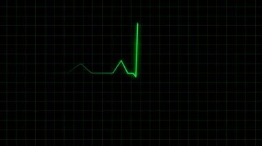 Elektrokardiyogram ekran 2D animasyon kalp nabız