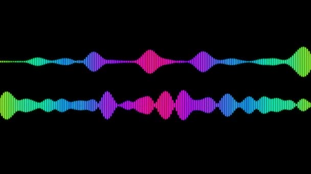Спектр Электронных Цифровых Аудио Волн Идеально Подходит Видео Высоких Технологий — стоковое видео