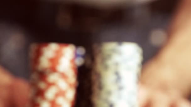 Casino Chips Esta Minha Aposta — Vídeo de Stock