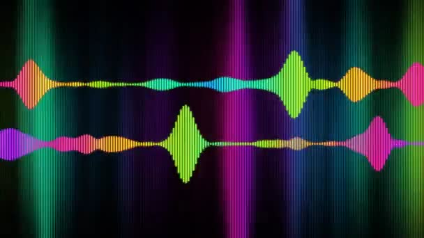 Spektrum Elektronicznej Cyfrowej Fali Dźwiękowej Idealny Filmów High Tech Tła — Wideo stockowe