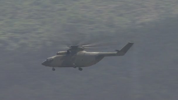 Military Helicopter Flying Caracas Venezuela — Stock Video