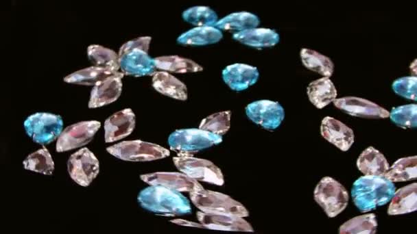 Diamantový Náhrdelník Snímek Makra — Stock video