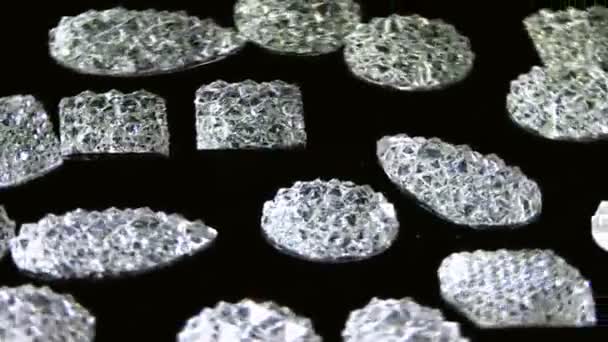 Diamantkette Makroaufnahme — Stockvideo