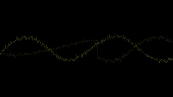 Электронная Цифровая Звуковая Волновая Форма Спектр Электронных Цифровых Звуковых Волн — стоковое видео