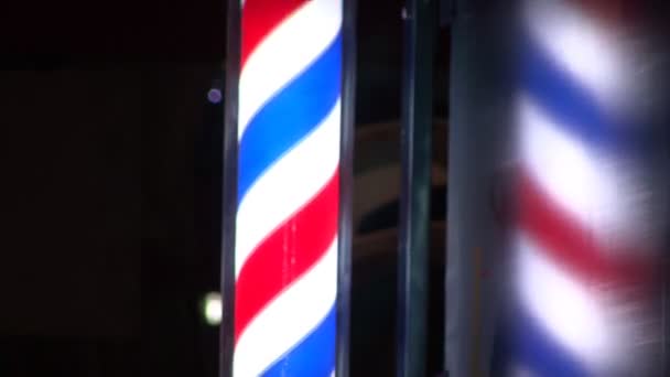 Barber Shop Pole Symbool Mannelijke Kapper — Stockvideo