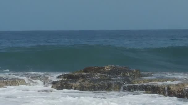 Vista Playa Del Caribe Orilla — Vídeo de stock