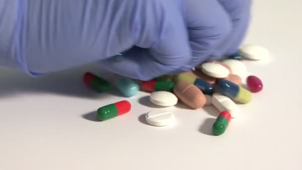 Medicina Comprimidos Dose Perto Saúde Medicina — Vídeo de Stock