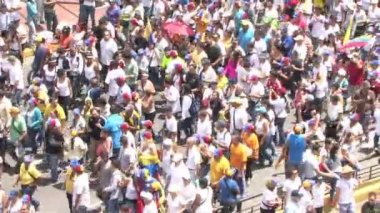 Venezuela 'da özgürlüğün protesto edilmesi. Komünizmle karşı, sosyalizme karşı. Öğrenciler ve insanlar Caracas Venezuela özgürlüğü protesto, yaklaşık Mart 2014