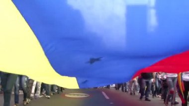 Venezuela'da özgürlük protestosu, komünizme karşı, sosyalizme karşı. Caracas Venezuela yaklaşık 2016 Venezuela'da özgürlük protestosu. büyük kalabalık