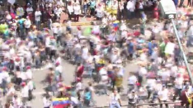 Venezuela'da özgürlük protestosu, komünizme karşı, sosyalizme karşı. Caracas Venezuela yaklaşık 2016 Venezuela'da özgürlük protestosu. büyük kalabalık