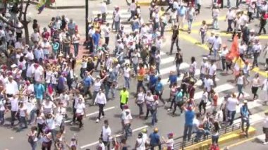 Venezuela'da özgürlük protestosu, komünizme karşı, sosyalizme karşı. Caracas Venezuela yaklaşık 2016 Venezuela'da özgürlük protestosu. büyük kalabalık