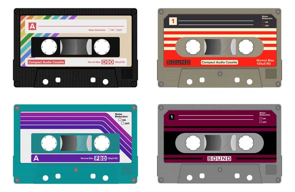 Kompakt ses casette vektör illüstrasyon.