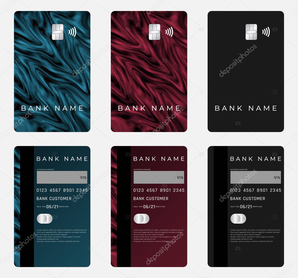 Bank card template