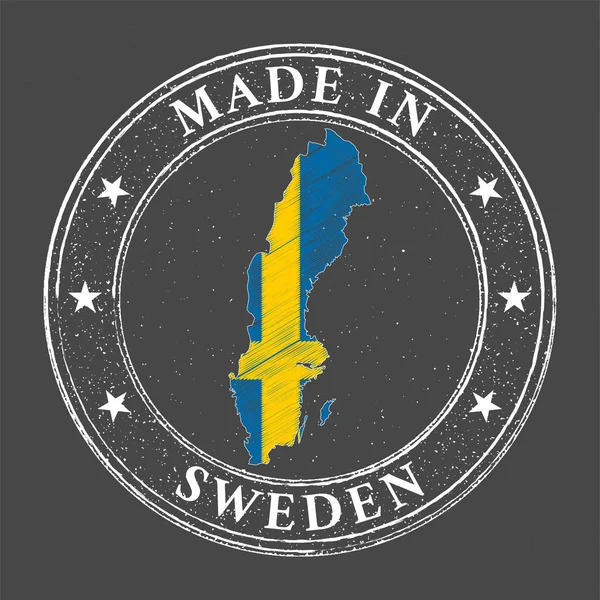 Hergestellt Schwedischer Stempelvektorillustration — Stockvektor