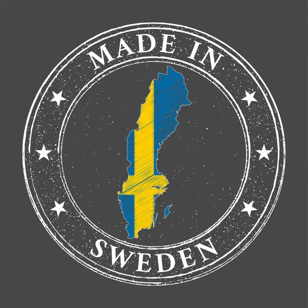 İsveç pul vektör illüstrasyon made in.