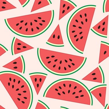 Karpuz dilimi dikişsiz vektör deseni