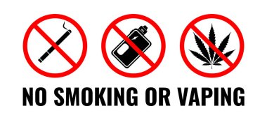 Hayır vaping / sigara işaretleri