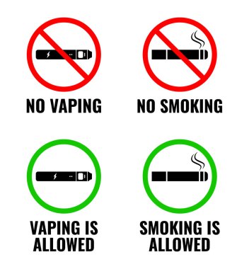Hayır vaping / sigara işaretleri