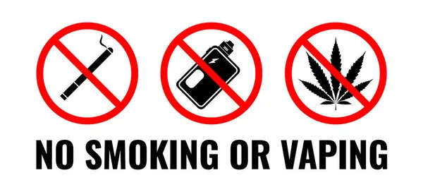 Brak oznaczeń vaping/Smoking — Wektor stockowy