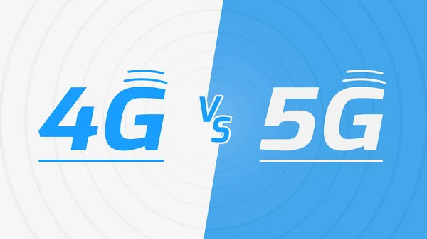 4g vs 5g arka plan. Vektör illüstrasyon Eps10.