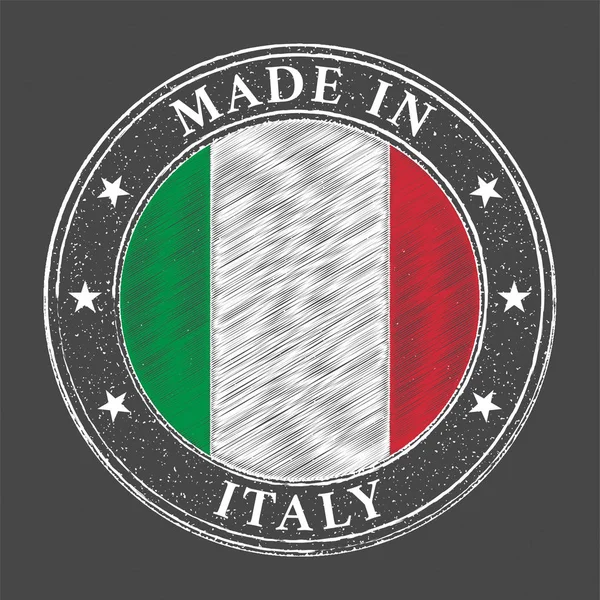 イタリア製テンプレート スタンプスタイルのイタリアの国旗 — ストックベクタ