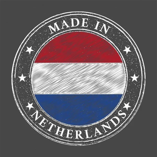 Šablona Byla Vytvořena Nizozemsku Nizozemská Vlajka Stylu Razítka — Stockový vektor