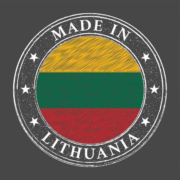 Litvanya şablonu yapılmıştır. Damga stilinde Litvanya bayrağı.