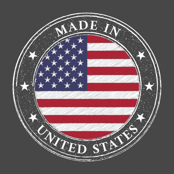Made in Amerika Birleşik Devletleri şablonu. — Stok Vektör