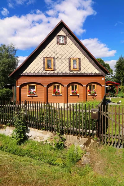 Traditionelles Ferienhaus Der Tschechischen Republik — Stockfoto