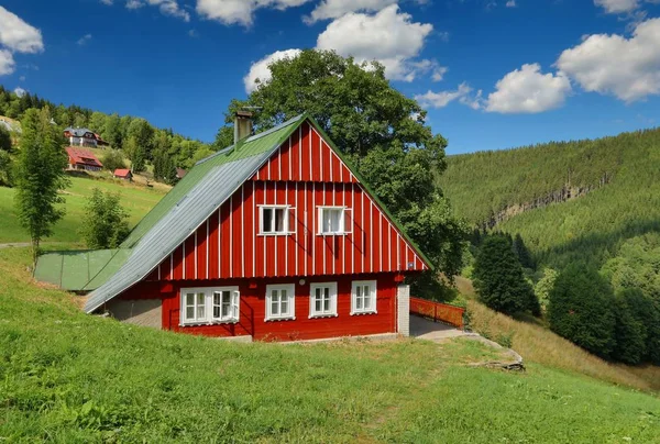 Krásný Dřevěný Domek České Republice — Stock fotografie