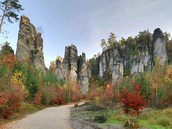 秋の間にチェコ共和国で Prachovsk — ストック写真