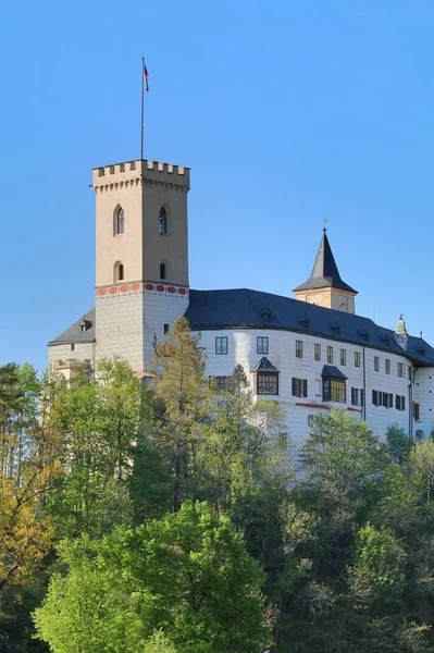 Majestic Rozmberk Castello Nella Repubblica Ceca — Foto Stock