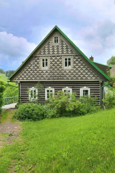 Traditioneel Houten Huisje Tsjechië — Stockfoto
