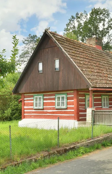 Cottage Tradizionale Legno Nella Repubblica Ceca — Foto Stock