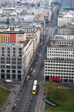 Berlin Almanya 25.11.2017. Berlin panorama yukarıdan. Berlin alışveriş merkezi.