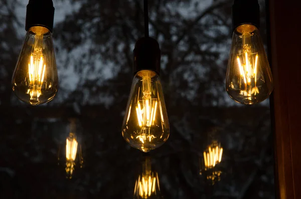 Retro Inspired Electric Light Bulb — Stock Photo, Image