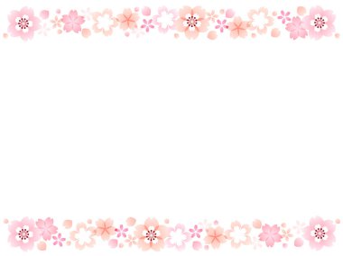 Bahar çiçek çerçeve, kiraz çiçek, pembe