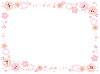 Bahar çiçek çerçeve, kiraz çiçek, pembe