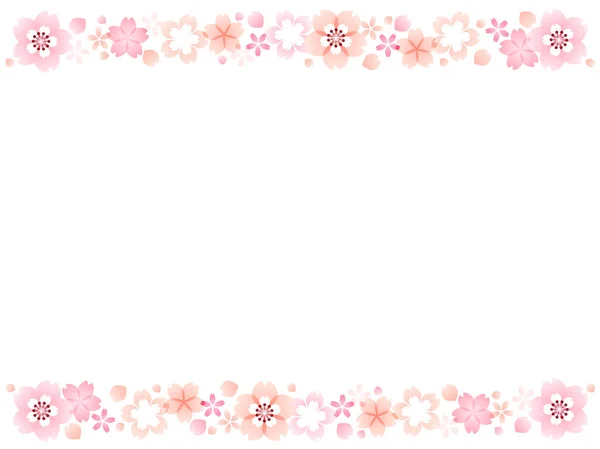Cadre Fleur Printemps Fleur Cerisier Rose — Image vectorielle