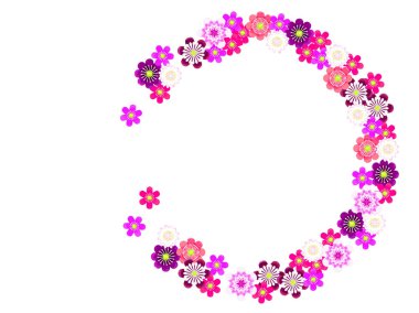 Küçük bahar çiçek çerçeve, mantarı