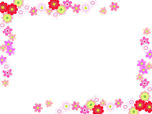 Petit Cadre Fleuri Printanier Hepatica — Image vectorielle