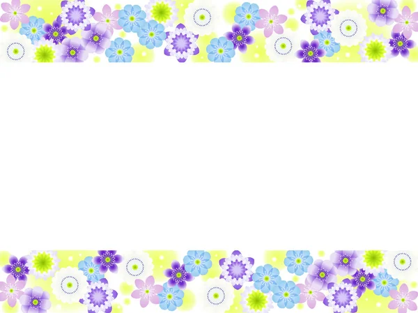 Petit Cadre Floral Printanier Hepatica — Image vectorielle