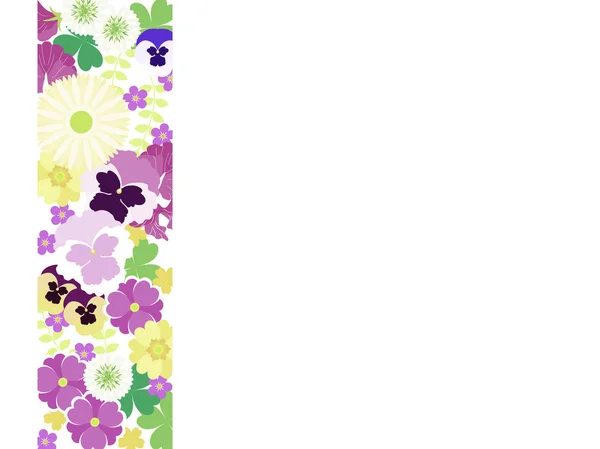 Moldura Ilustração Flor Pequena Primavera — Vetor de Stock