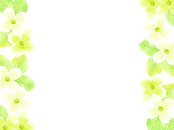 Hartriegel Blume Illustration Hintergrund Aquarell Stil — Stockvektor