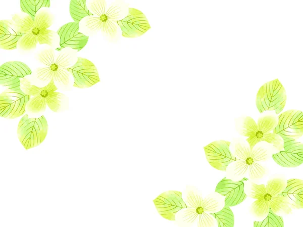 多格伍德花卉插图背景 水彩风格 — 图库矢量图片