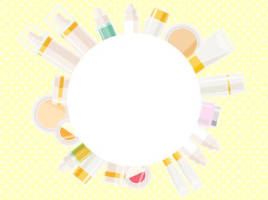 Makyaj araçları, arka plan, duvar kağıdı İllüstrasyon