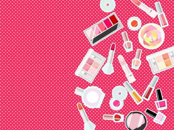 Illustration Des Outils Maquillage Fond Papier Peint — Image vectorielle