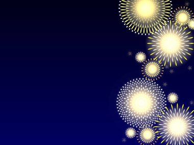 Havai fişek, Japon tarzı İllüstrasyon arka plan